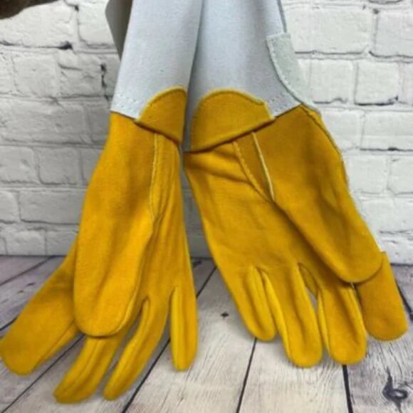 New Welding Gloves Gander Deer Skin 64-1-1525 Left Hand Patch Gold BDG - Picture 6 of 8